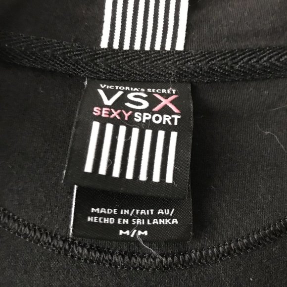 Victoria's Secret VSX SPORT MEDIUM full zip Jacket black long sleeve M - Picture 8 of 11